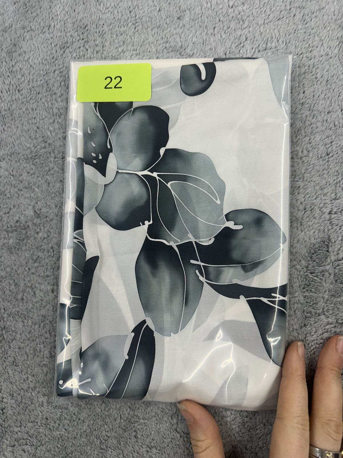 Black & White Floral Square Scarf