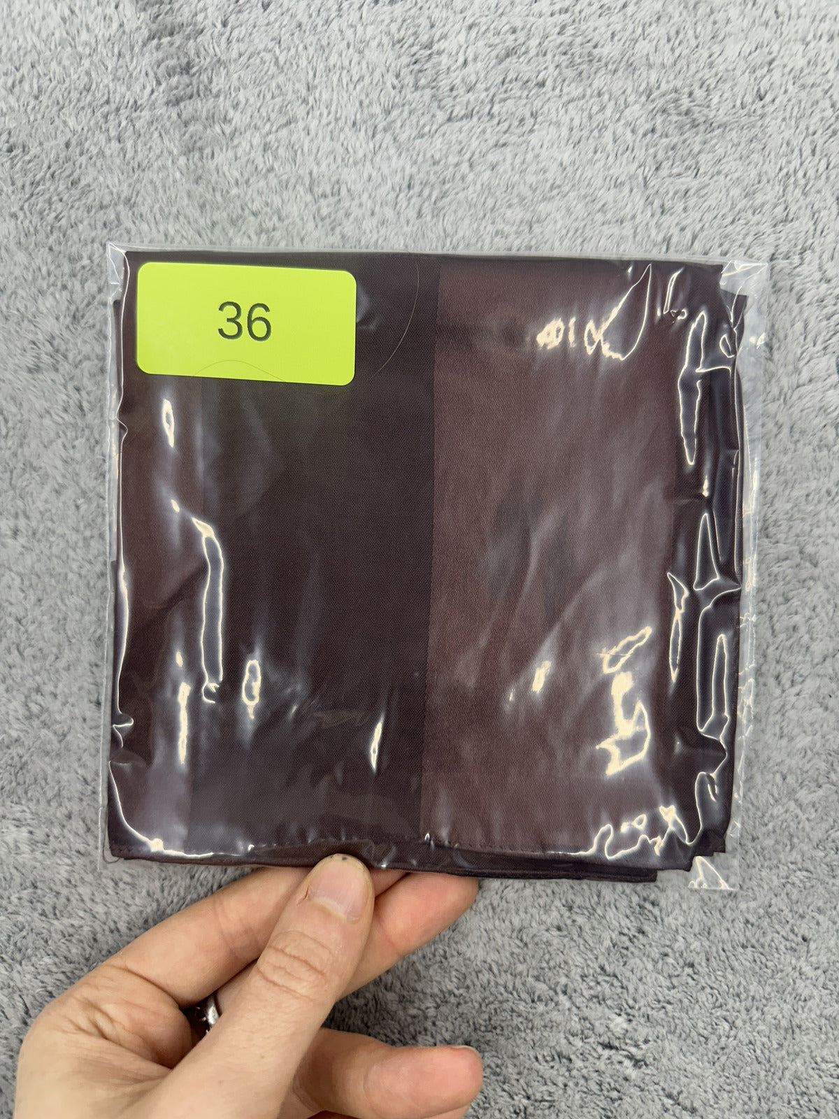 Elegant Brown Satin Scarf Accessory