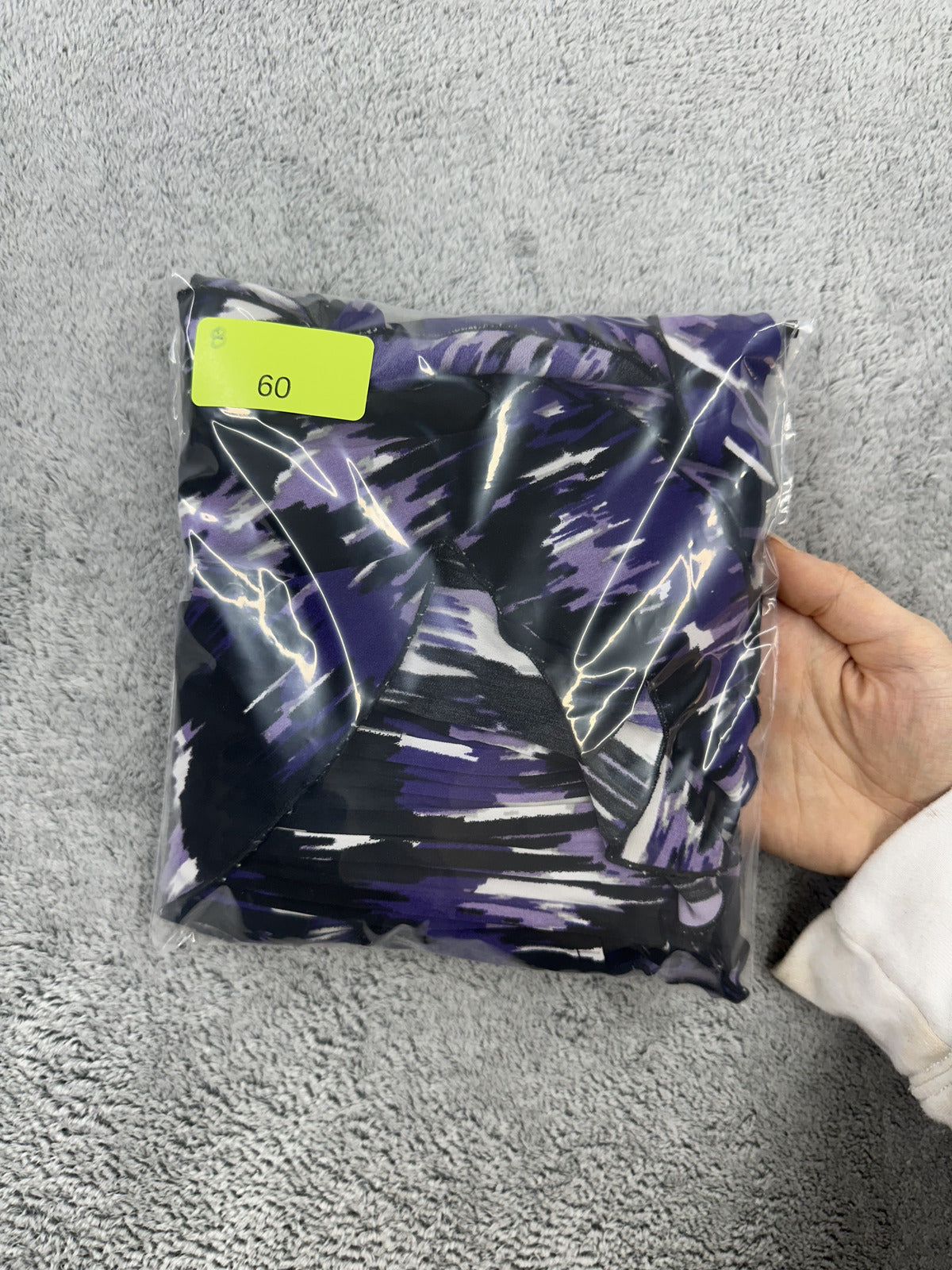 Y2K Abstract Print Ruffled Short Sleeve Blouse