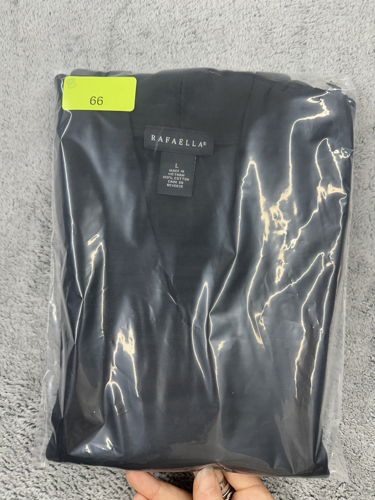 Vintage Rafaella Black V Neck Knit Top