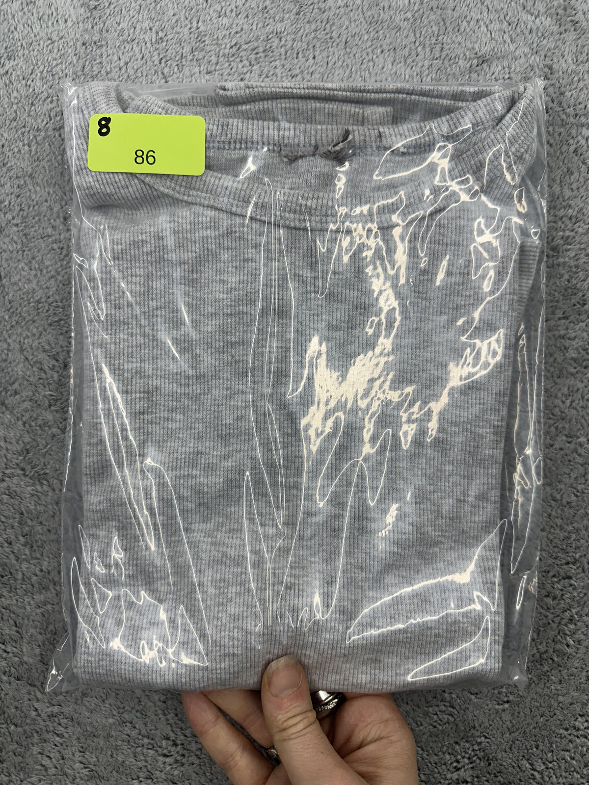 Heather Gray Soft Ribbed T Shirt