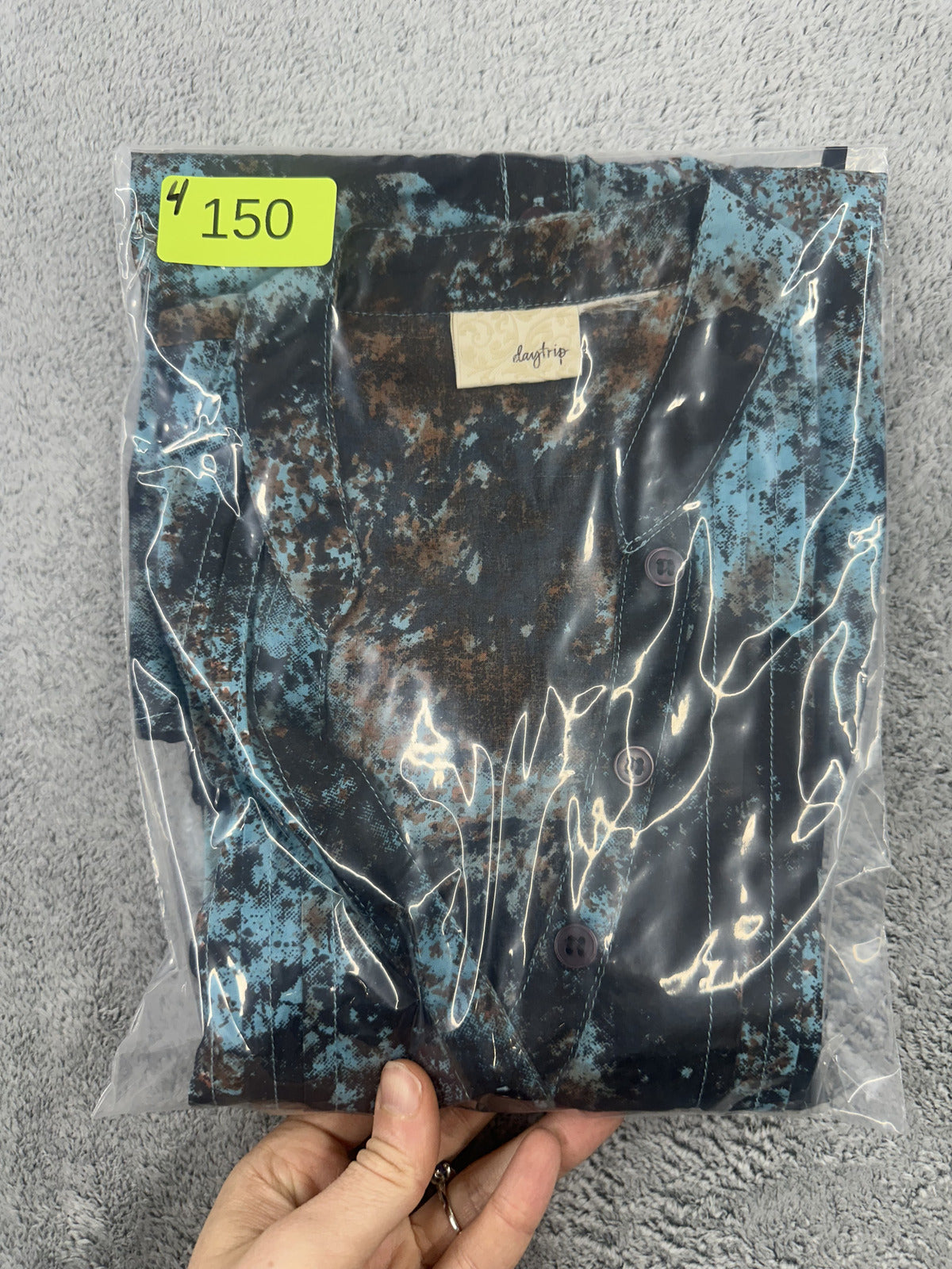 Vintage Daytrip Turquoise & Earth Tone Distressed Tunic