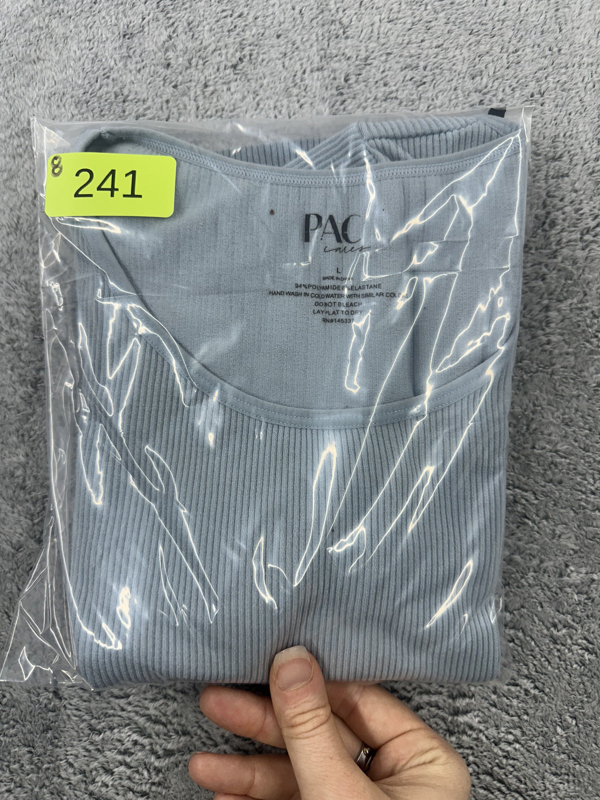PAC Cares Light Blue Ribbed Crop Top