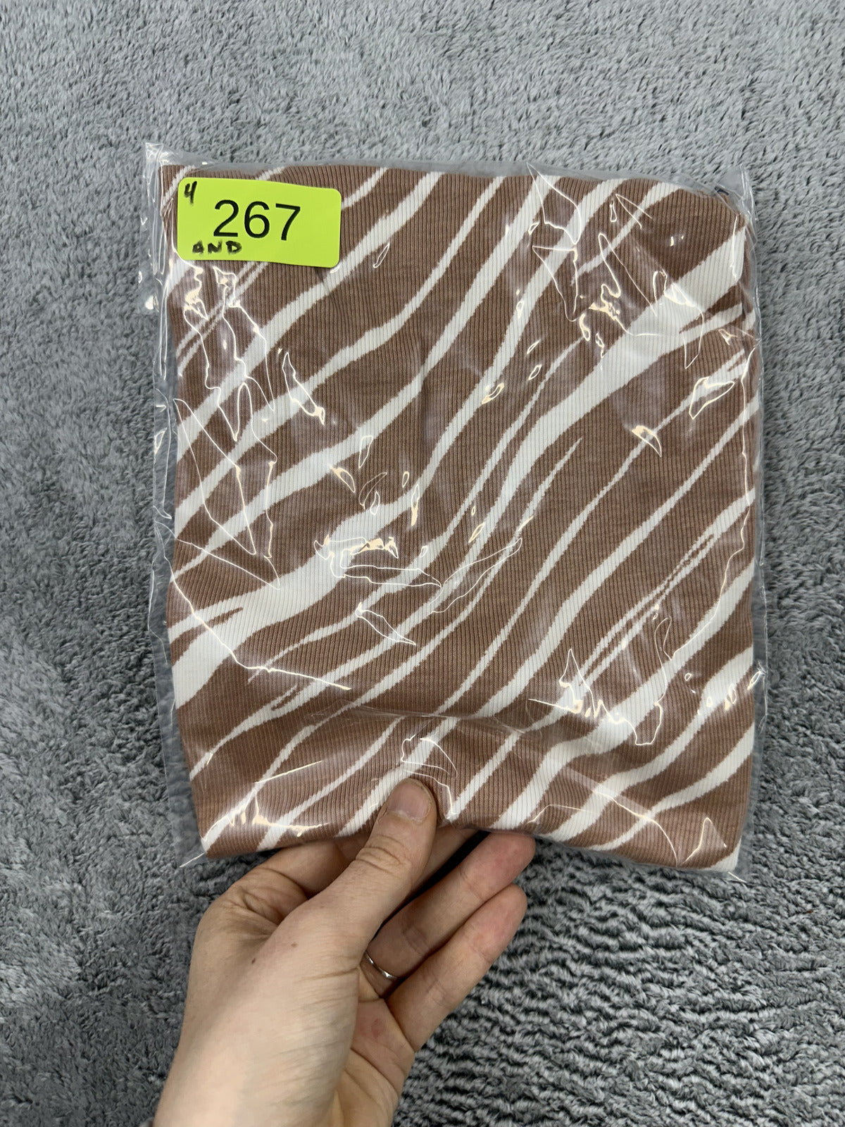 A New Day Zebra Print Tank Top Ribbed Scoop Neck Brown White Y2K Bohemian