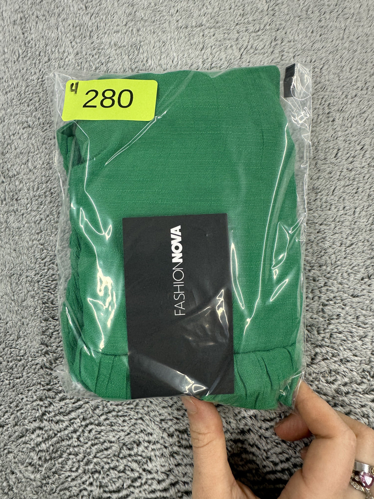 NWT Fashion Nova Green Ruched Drawstring Crop Top