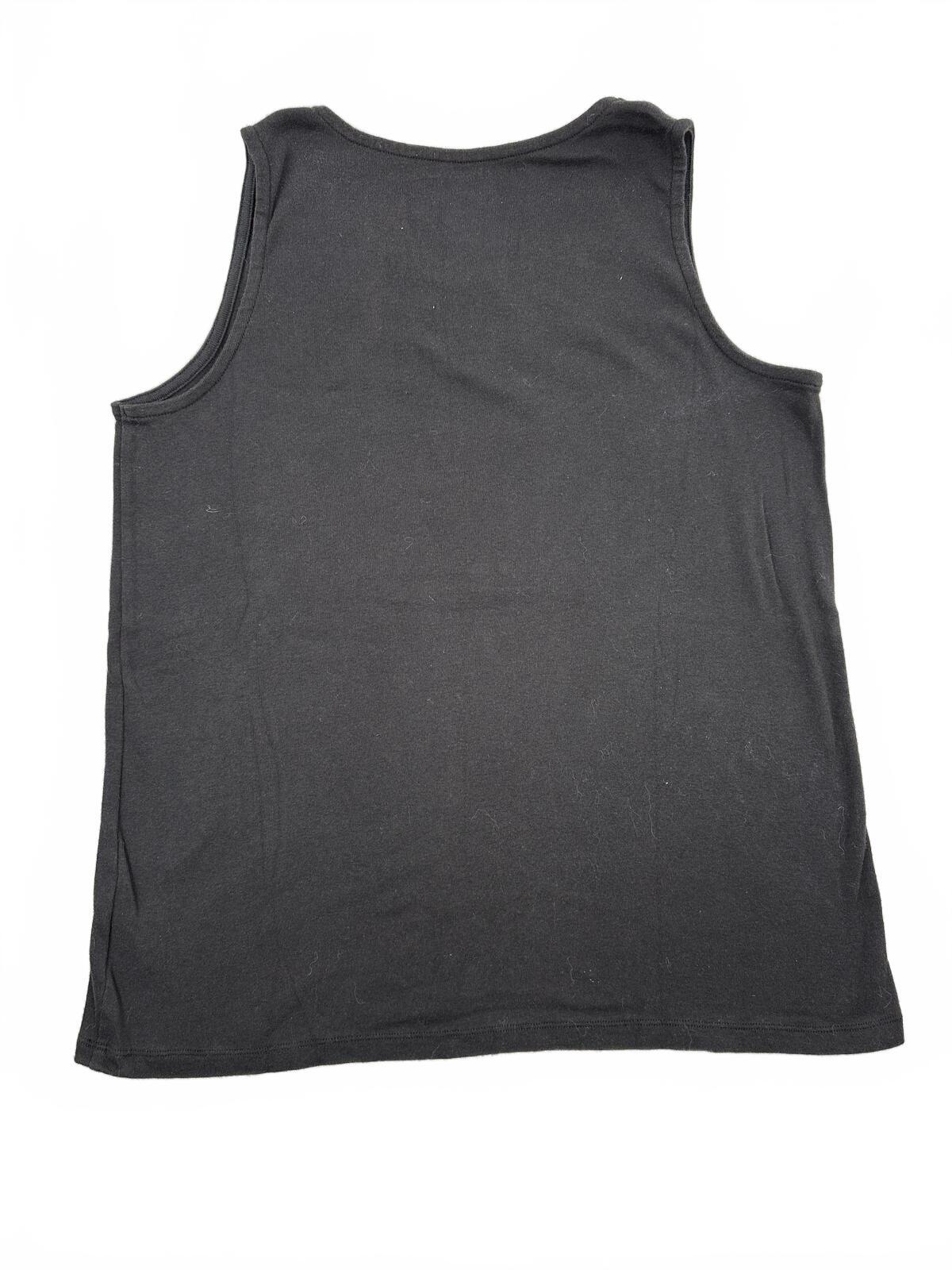 White Stag Black Sleeveless Top with Lace Detail