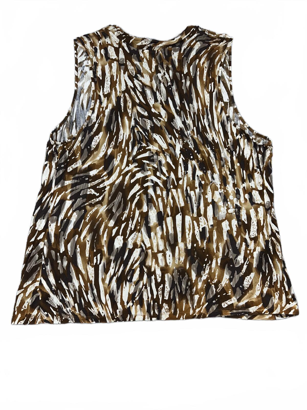 Christopher & Banks Sleeveless Animal Print Top