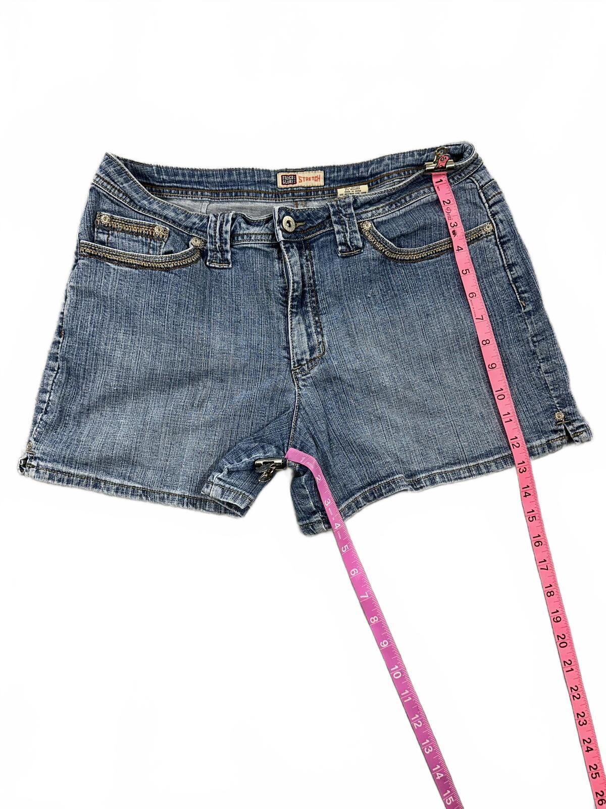 Faded Glory Denim Shorts Medium Wash Stretch Vintage Casual Y2K