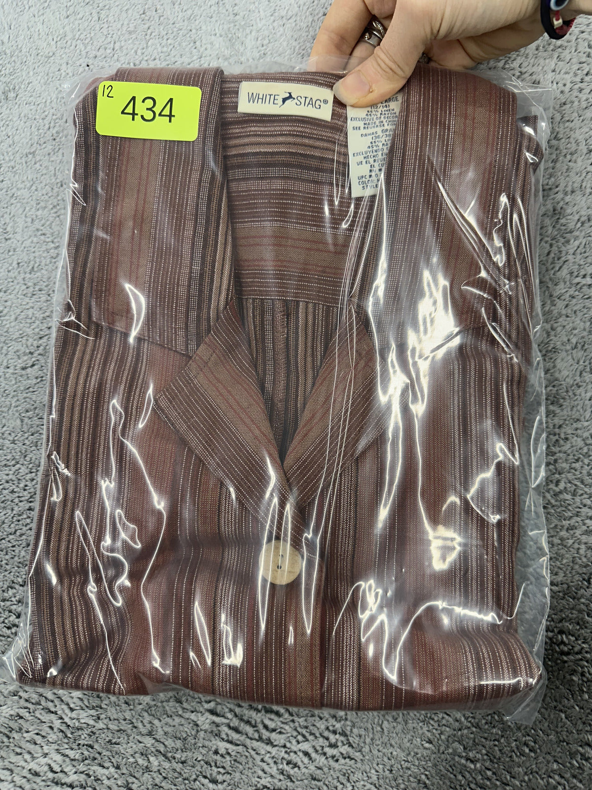 White Stag Vintage Striped Button Up Vest in Earthy Brown and Tan