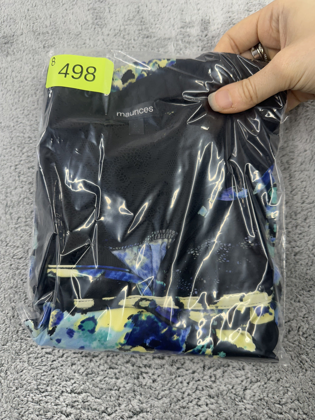 Maurices Floral Lace Cap Sleeve Top Black Blue Yellow Vintage Inspired Boho Chic