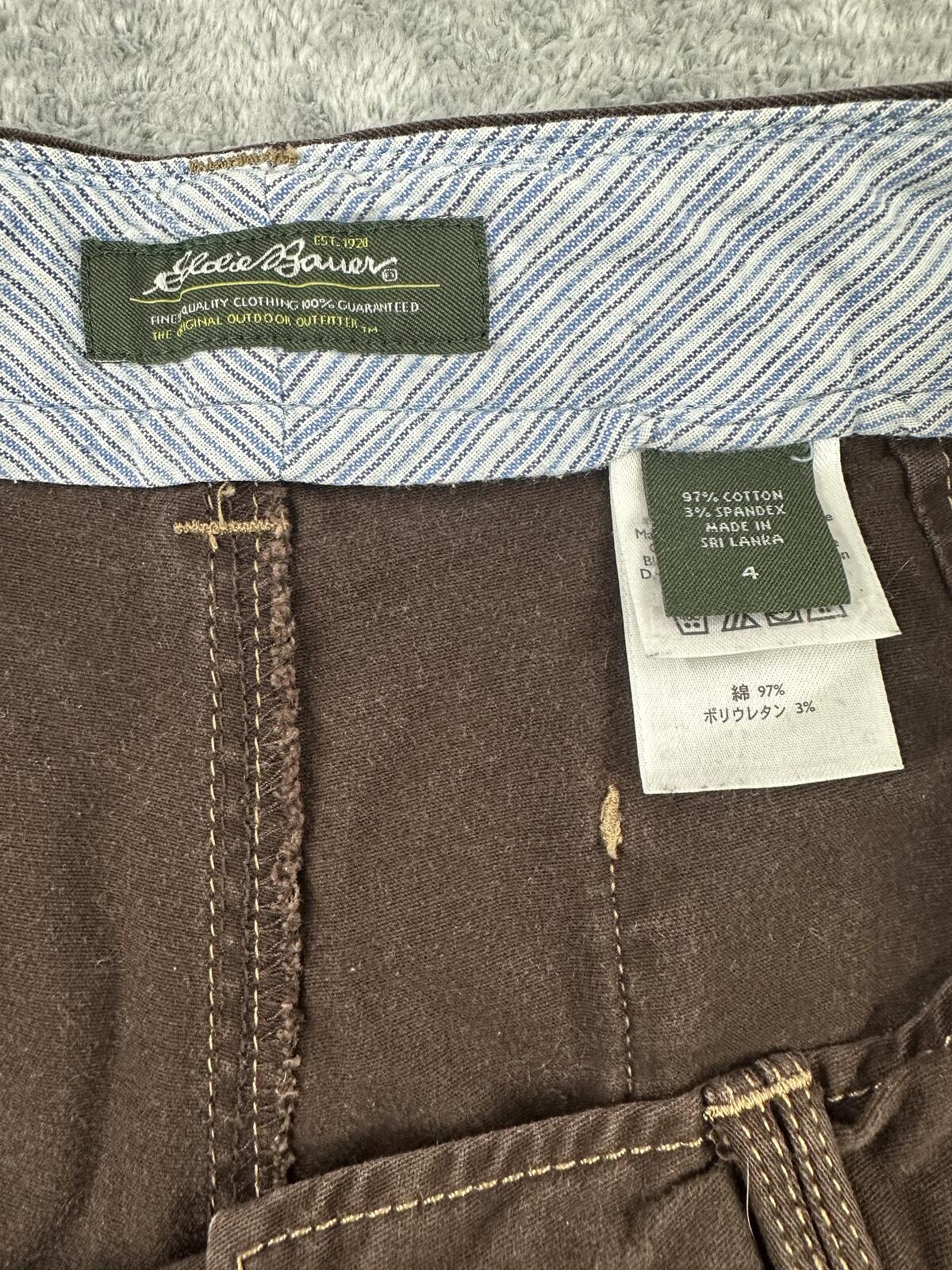 Eddie Bauer Brown Cropped Capri Pants Casual Everyday Wear