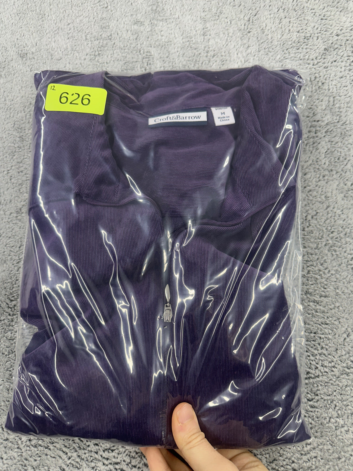 Croft & Barrow Purple Velvet Shacket Y2K Quiet Luxury Office