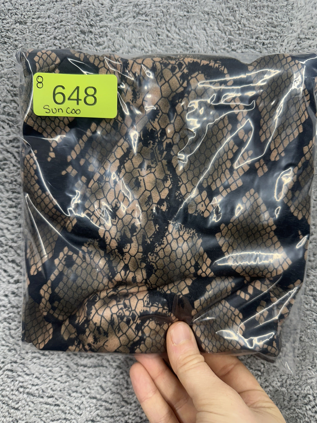 Suncoo Paris Snakeskin Print Turtleneck Top Y2K Mesh Long Sleeve Fitted Stretch