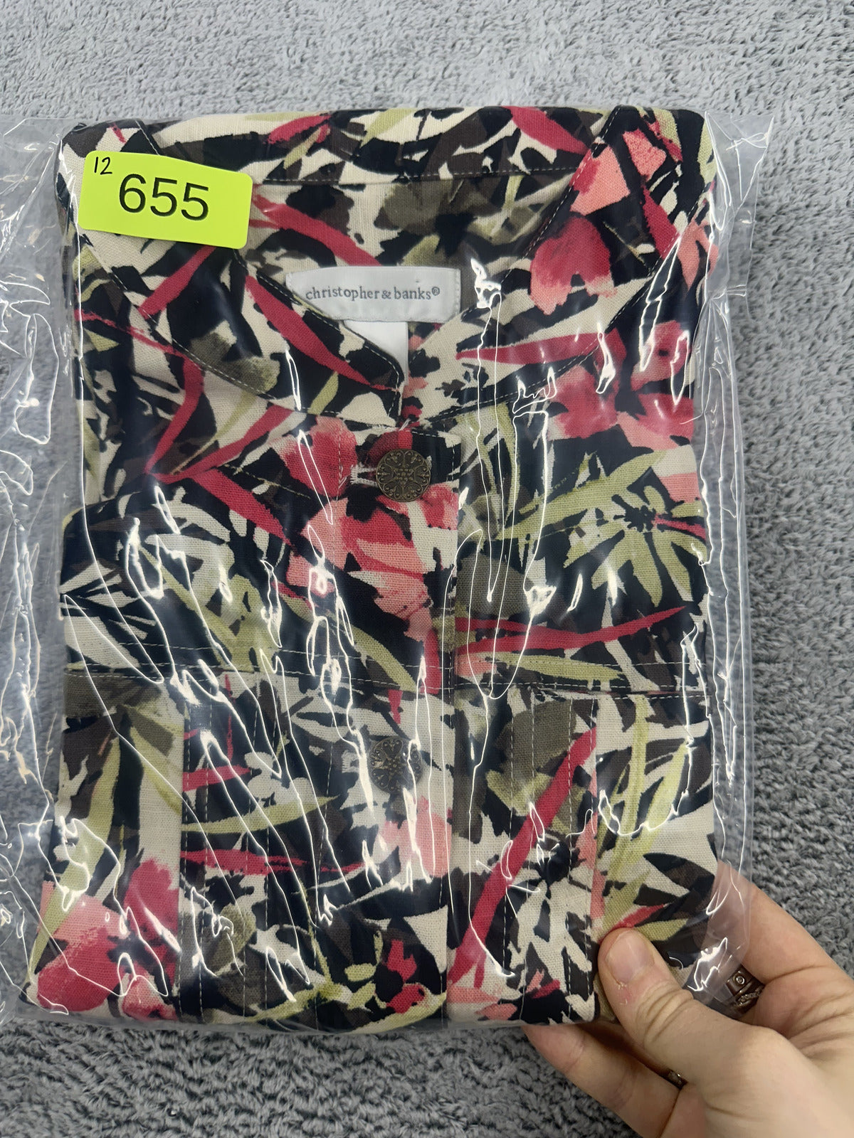 Christopher & Banks Floral Jacket Lightweight Bomber Multi Color