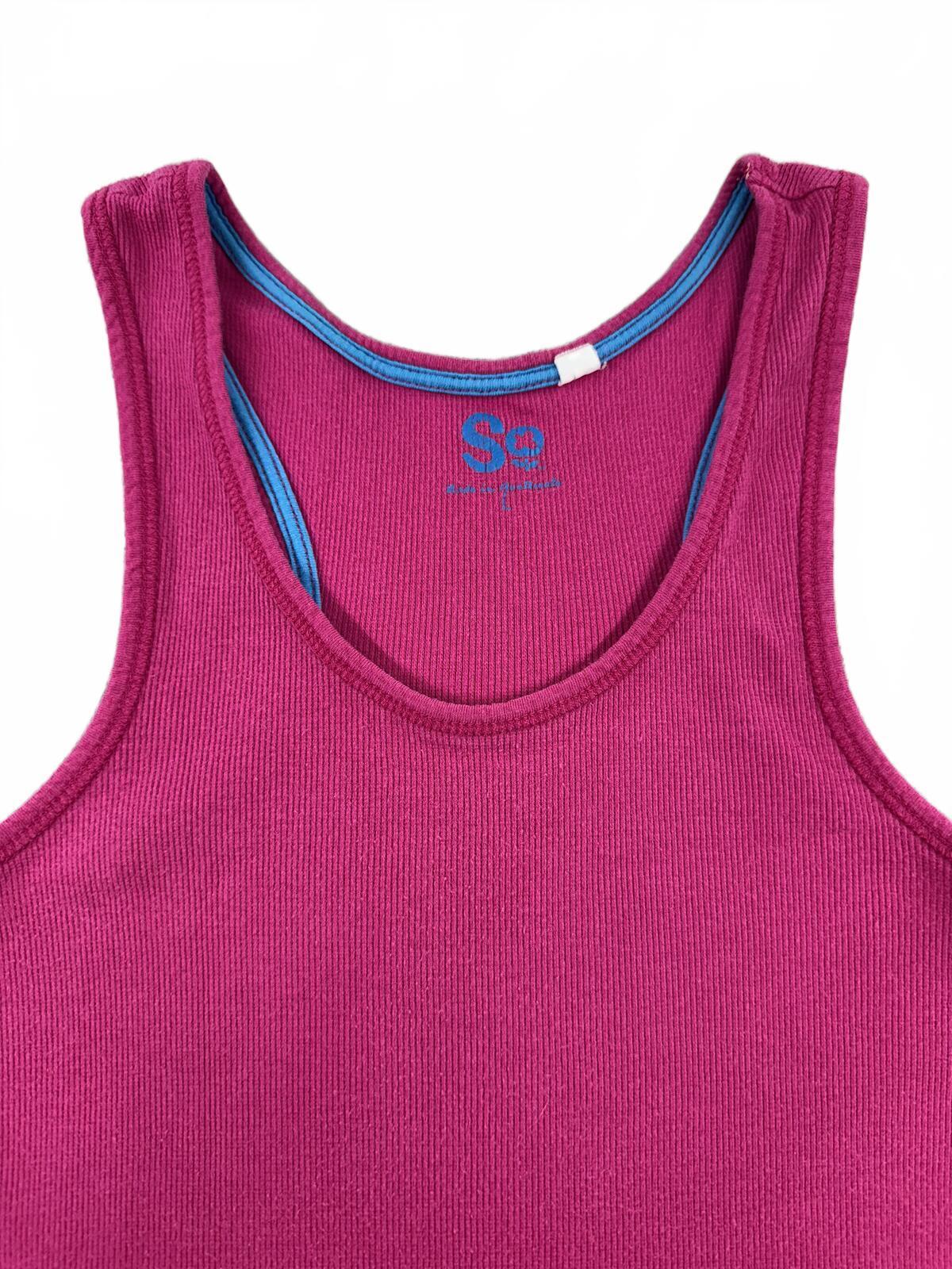 SO Pink Ribbed Tank Top Casual Y2K Summer Fairycore Aesthetic