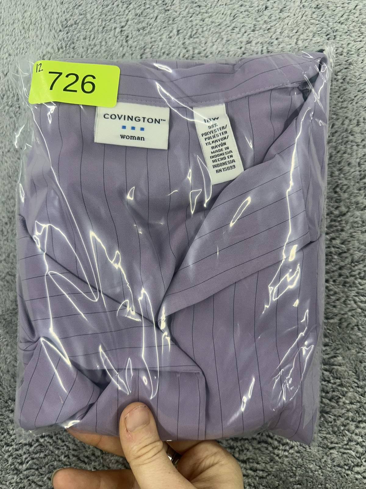 NWT Covington Lavender Pinstriped Long Sleeve Button Down Shirt
