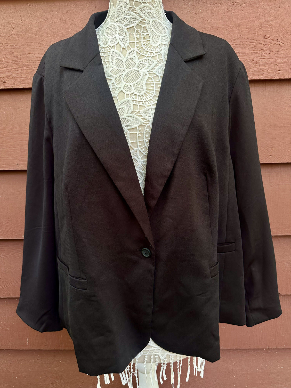 NWT A New Day Black Classic Tailored Blazer Minimalist Chic Office Business