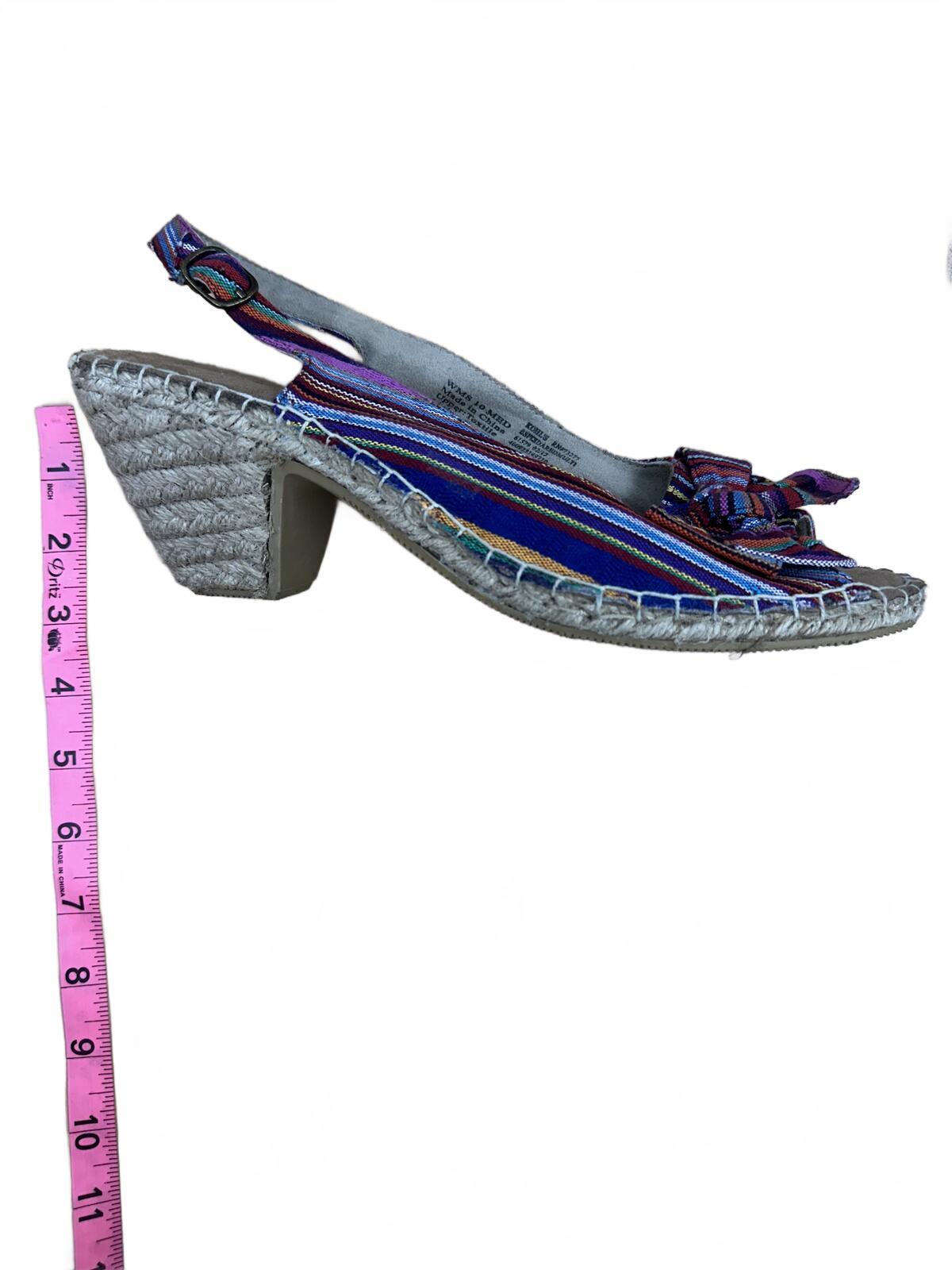 Croft & Barrow Colorful Striped Espadrille Wedge Sandals with Bow Accent