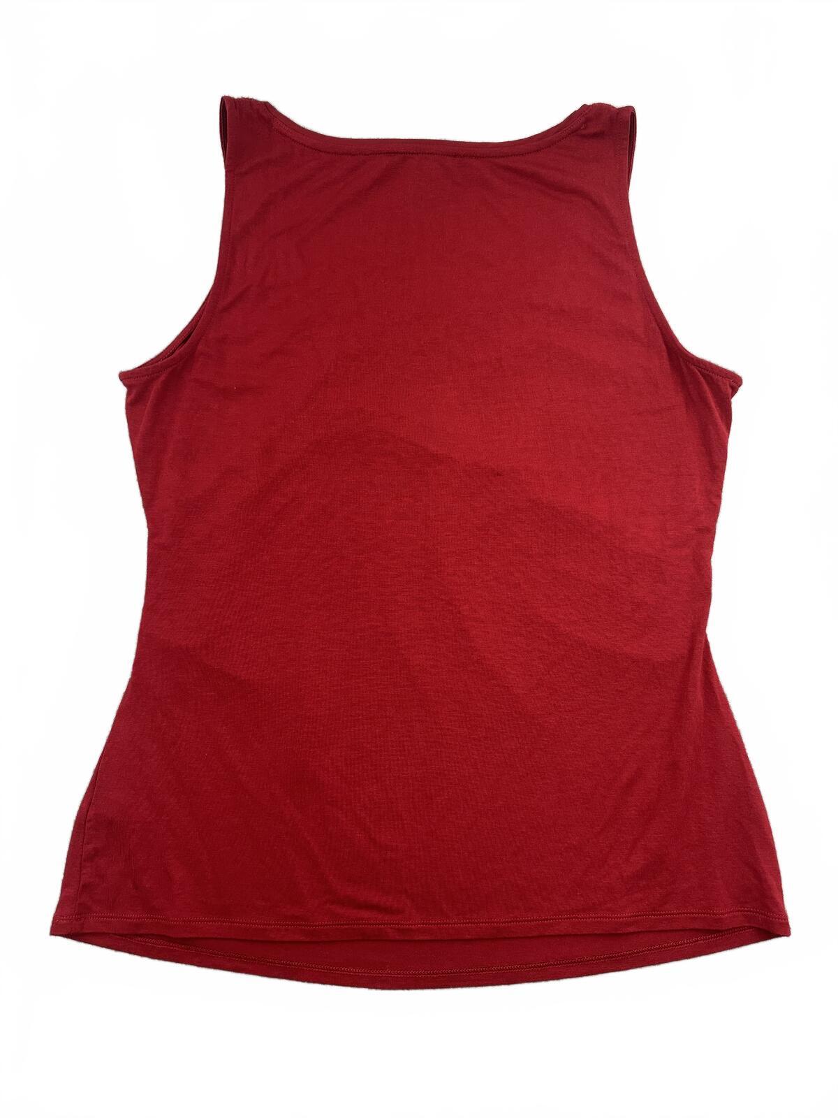 White House Black Market Red Embellished Tank Top