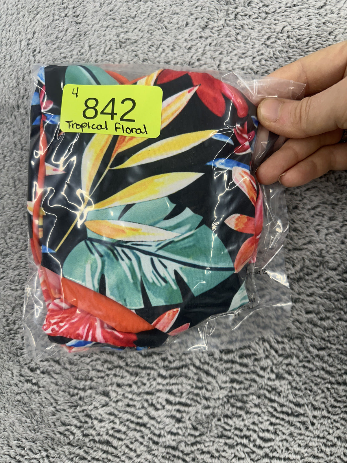 Tropical Floral Bikini Set with High Cut Brazilian Bottoms