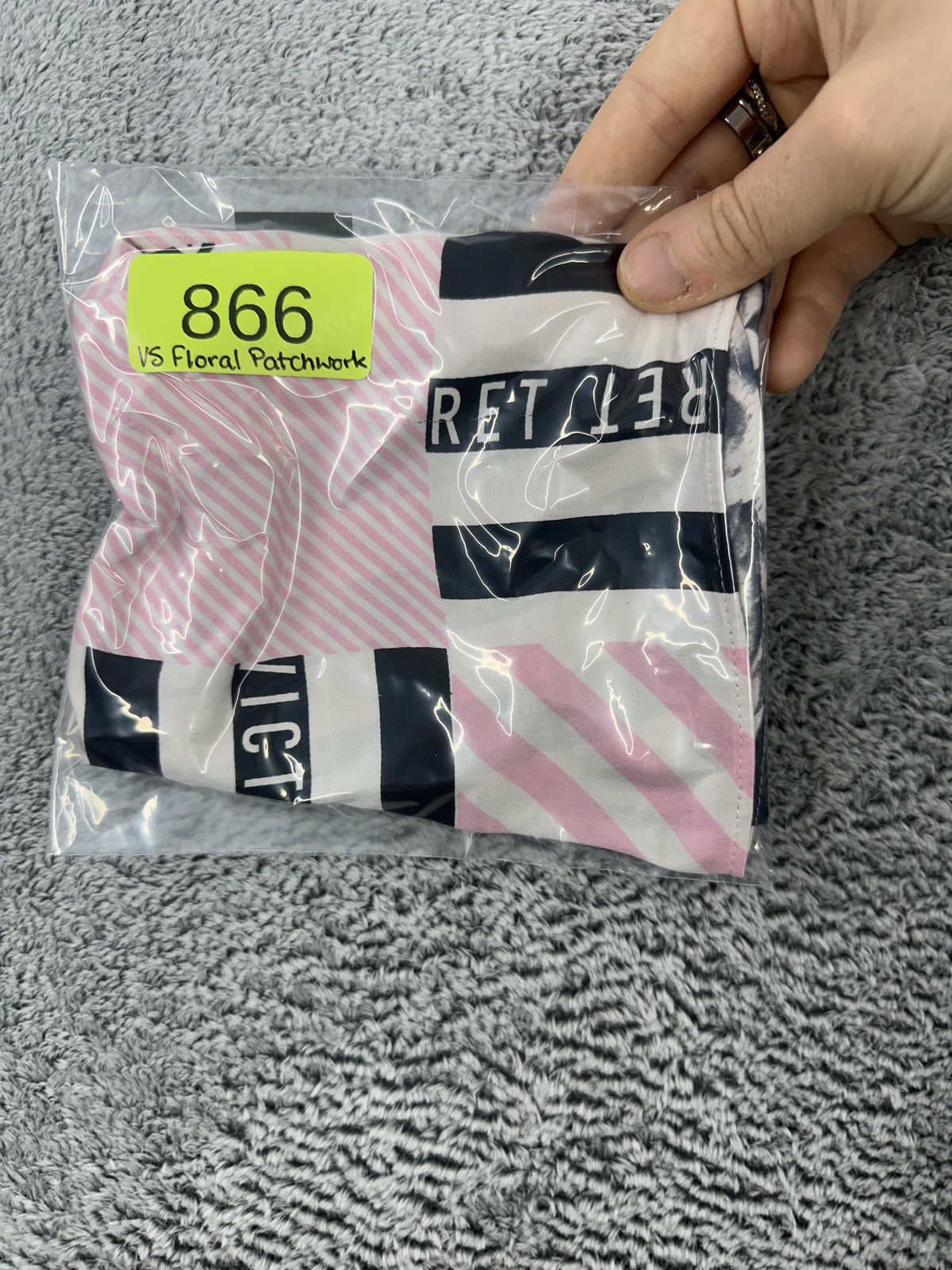 Victoria's Secret Pink and Black Floral Patchwork Cami Top