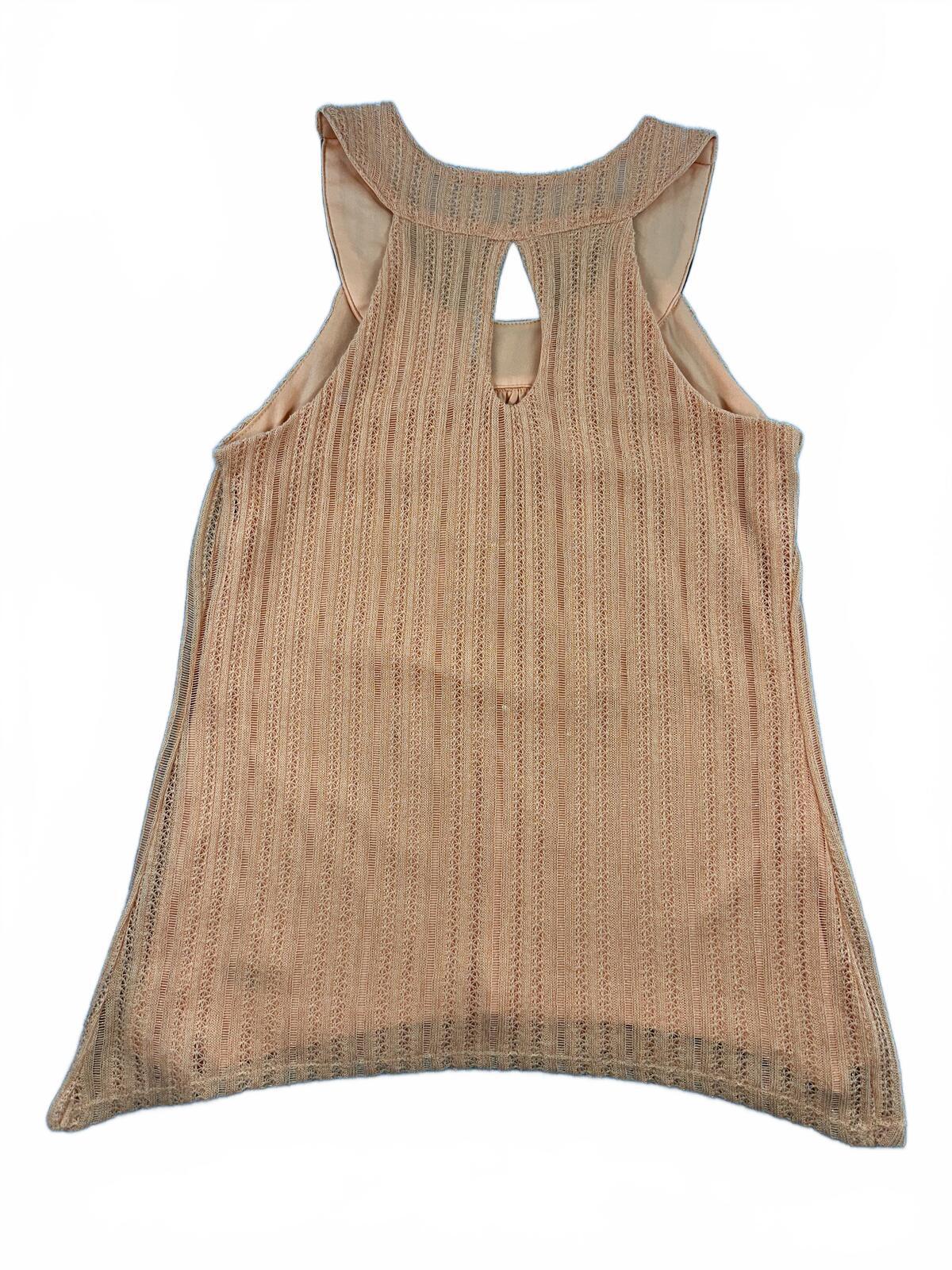 NWT Maurice's Knit Tank Top Peach Embellished Neckline