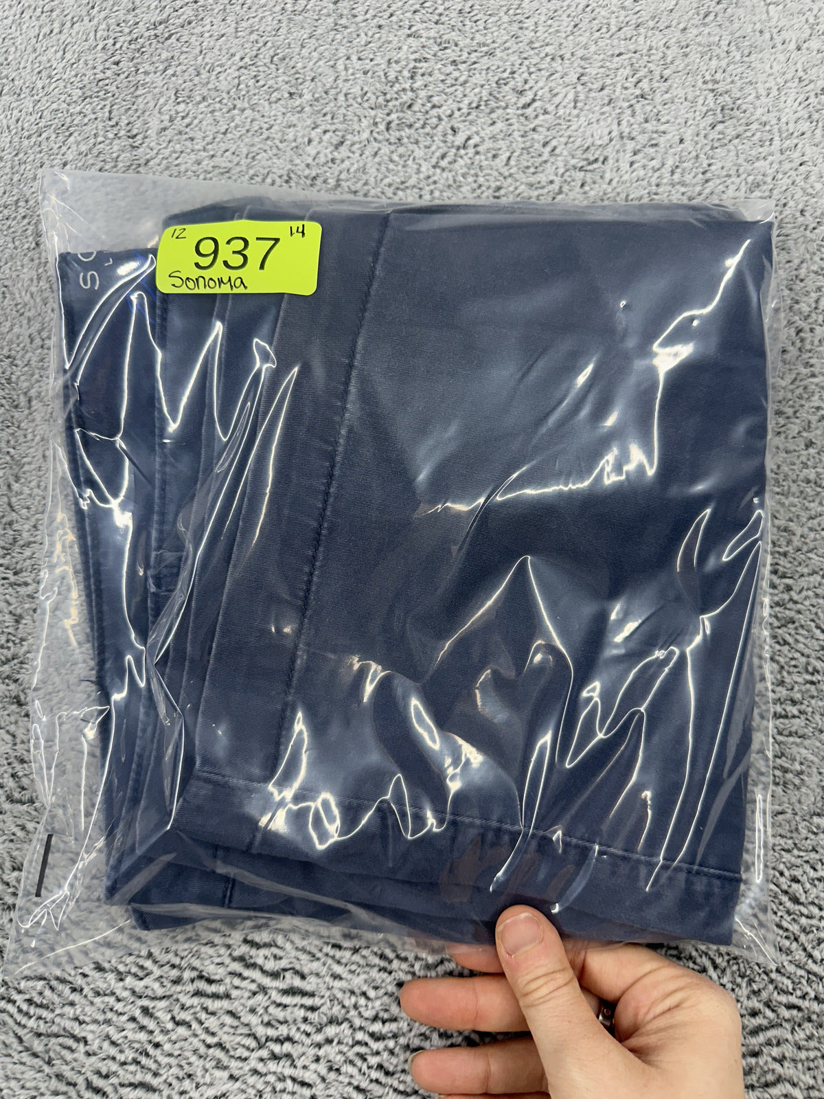 Sonoma Navy Blue Chino Shorts Classic Mid Rise Cotton Blend