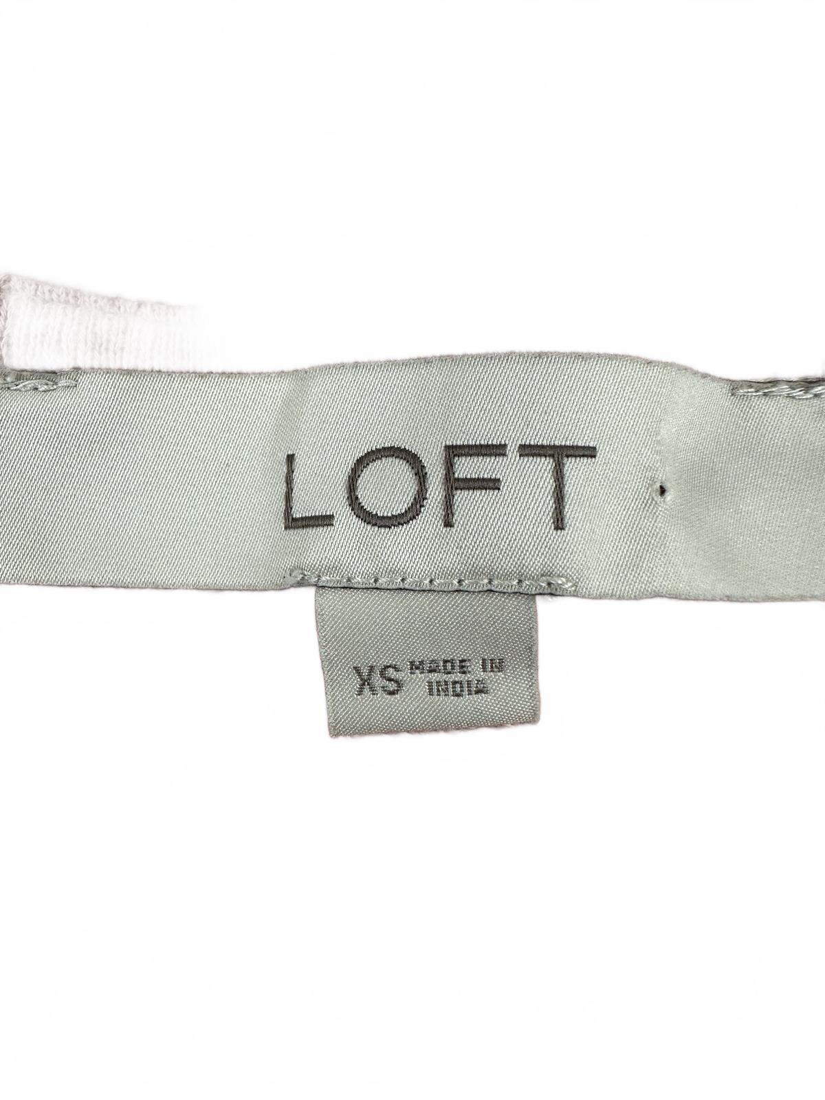LOFT Soft Mauve V Neck Long Sleeve Top with Button Detail Feminine Casual Style