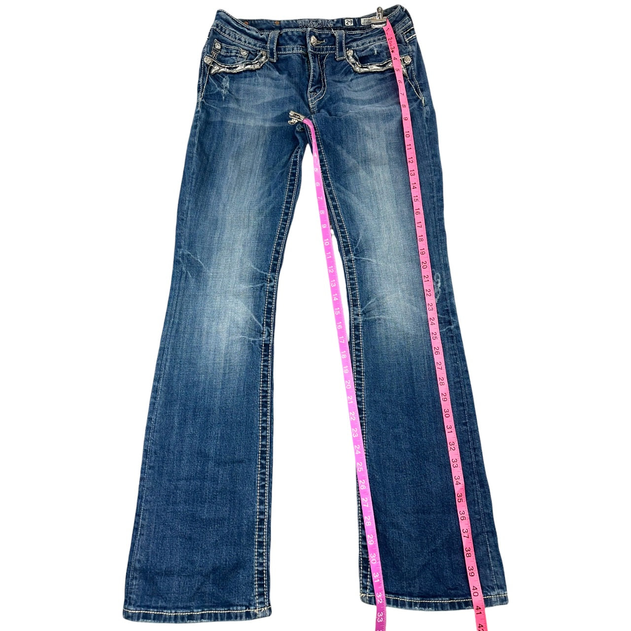 Vintage Y2K Blingy Miss Me Embellished Bootcut Jeans