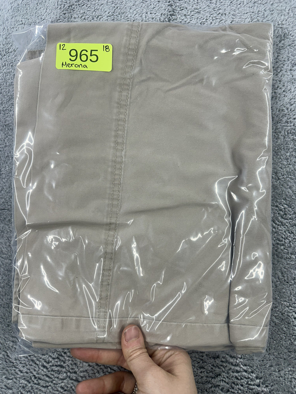 Merona Y2K Minimalist Beige Cotton Blend Mini Skirt Casual Straight