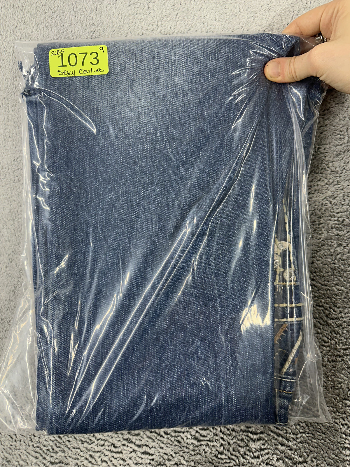 Sexy Couture Blue Embroidered Flare Jeans with Raw Fringe Hem Y2K Western