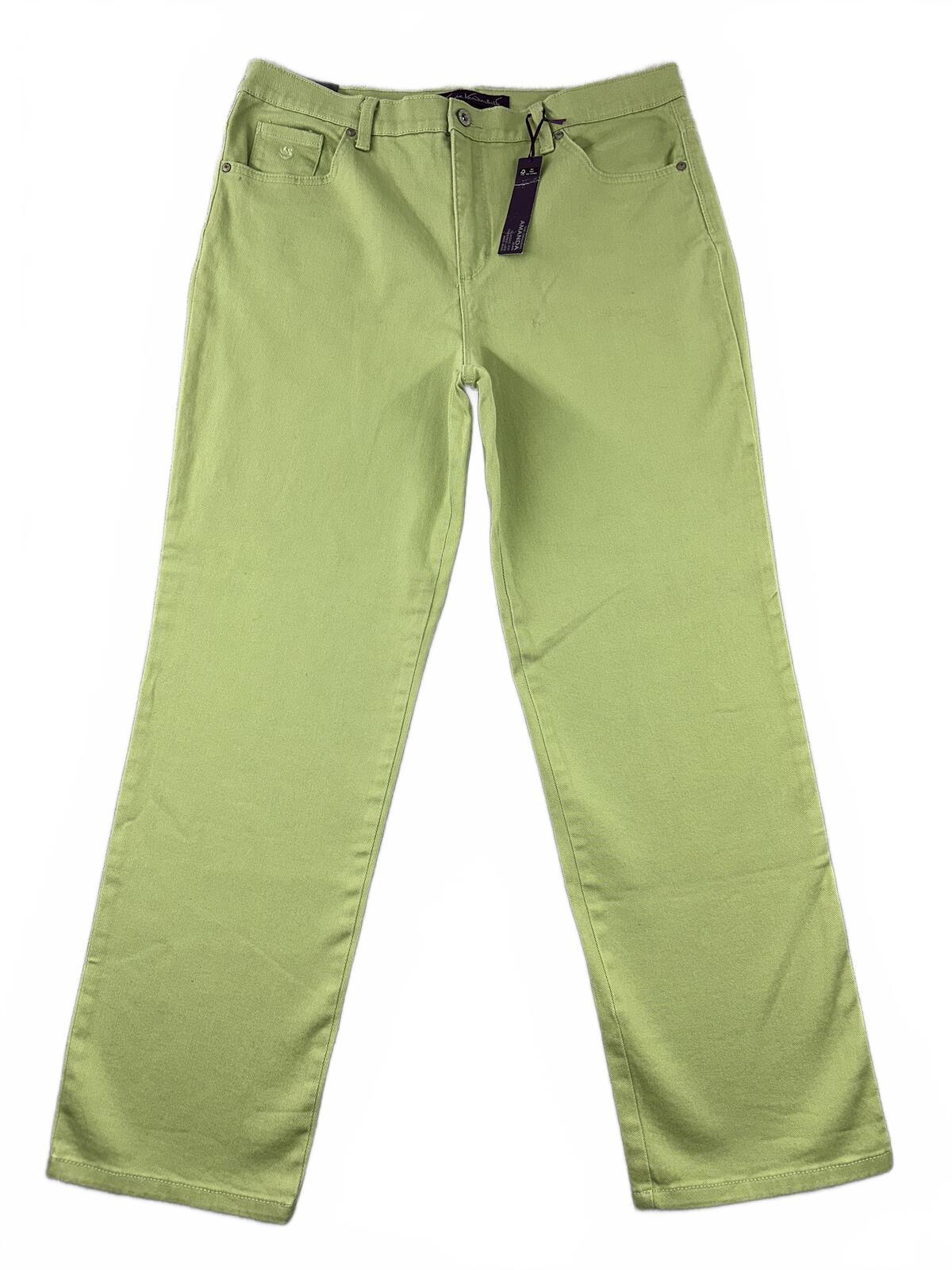 Gloria Vanderbilt NWT Light Green Straight Leg Jeans Classic Five