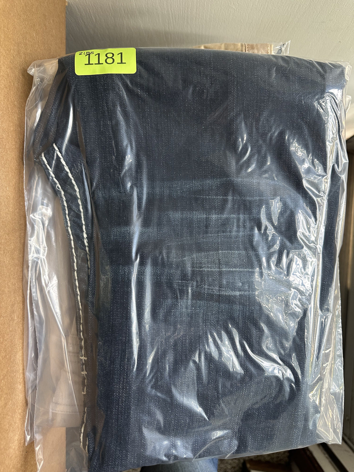 VIGOSS Slim Bootcut Jeans Blue Denim White Stitching Y2K Vintage