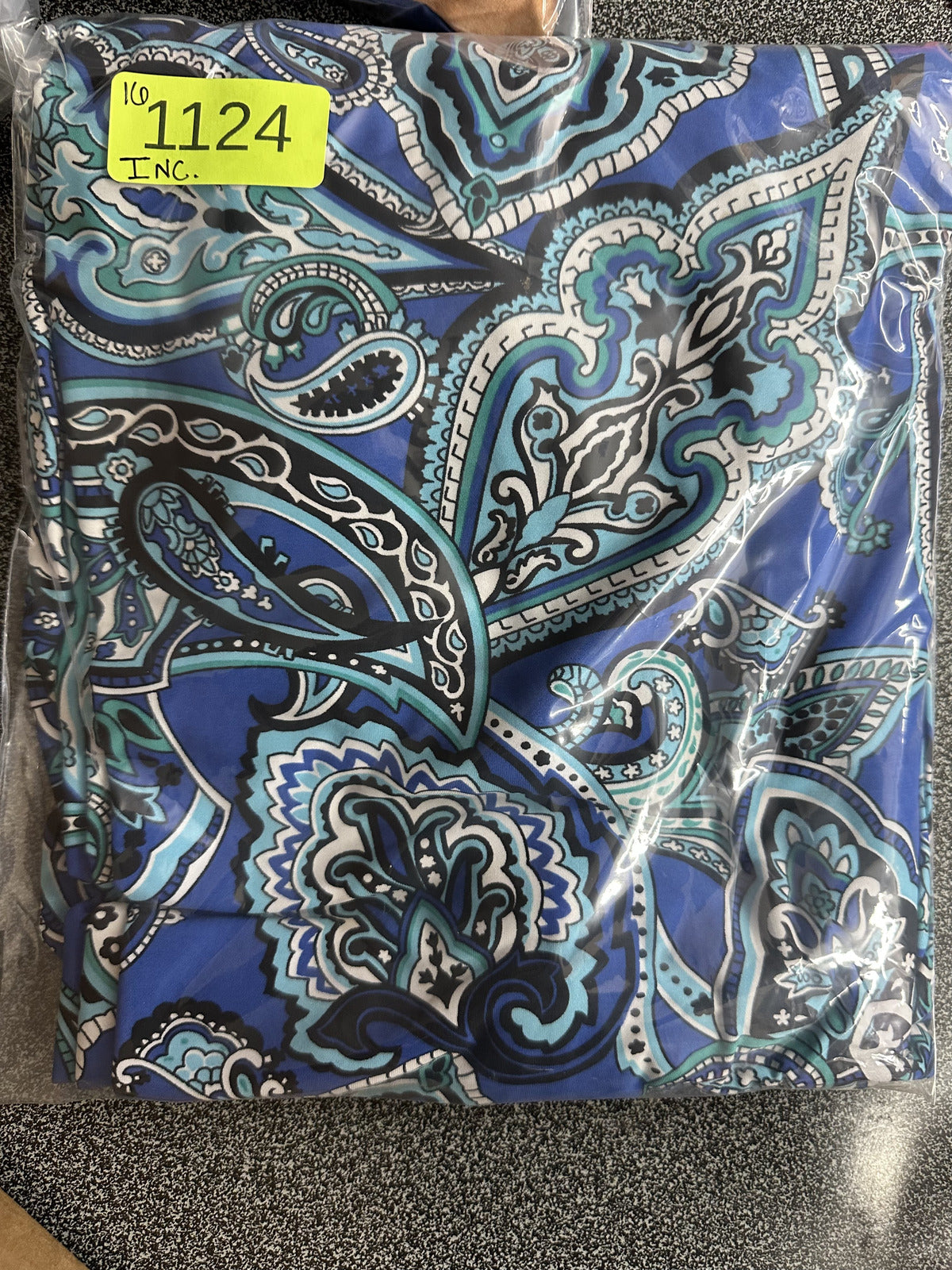 INC International Concepts Blue Paisley Maxi Dress with Empire Waist