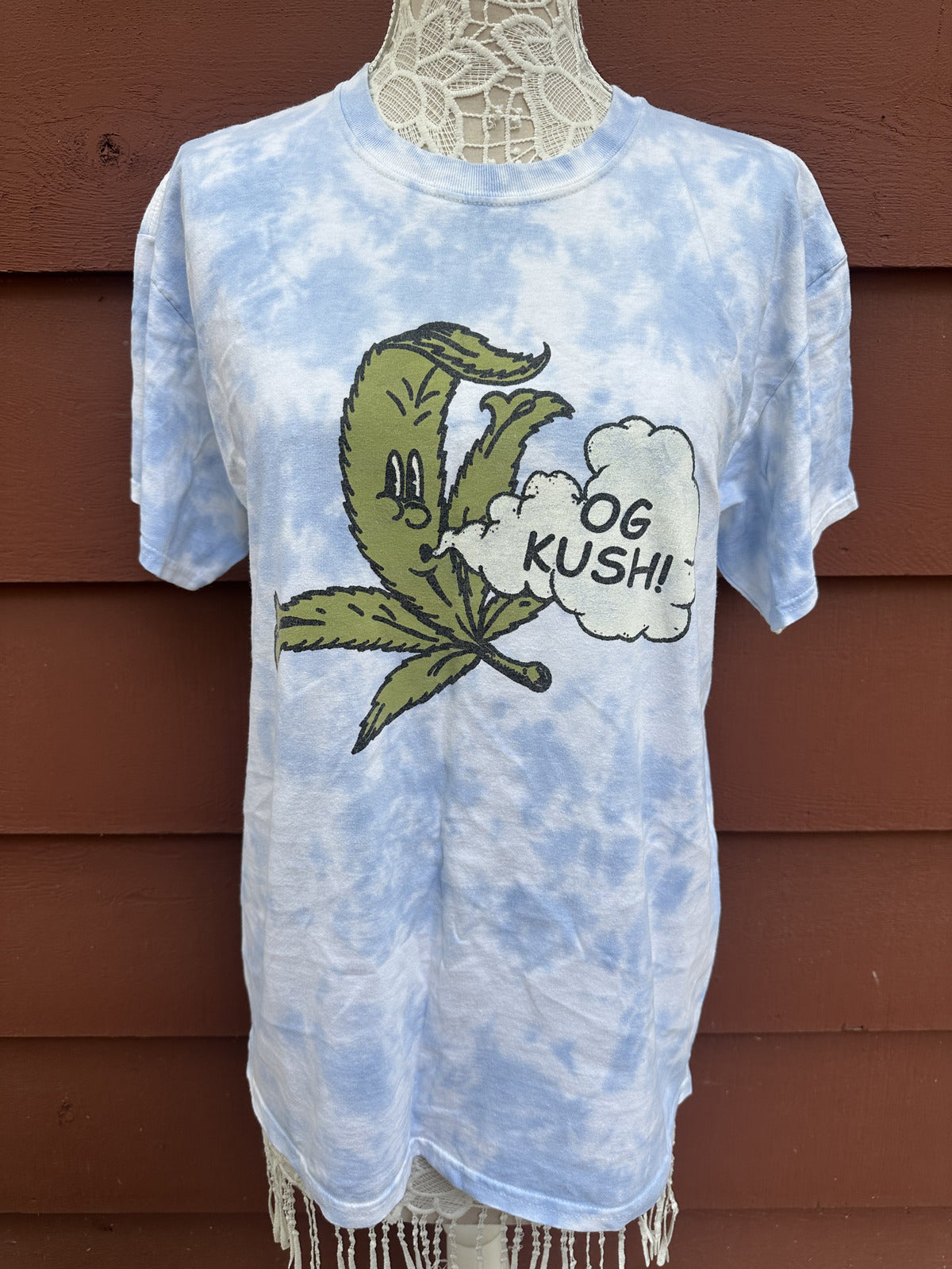 Altru Apparel OG Kush Tie Dye Streetwear T Shirt Blue White