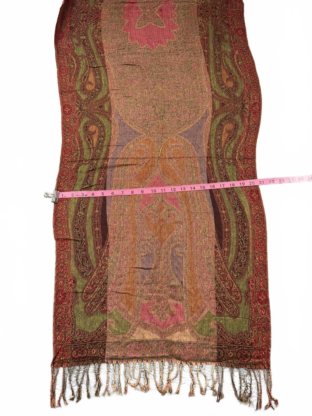 Multi Color Paisley Fringe Scarf