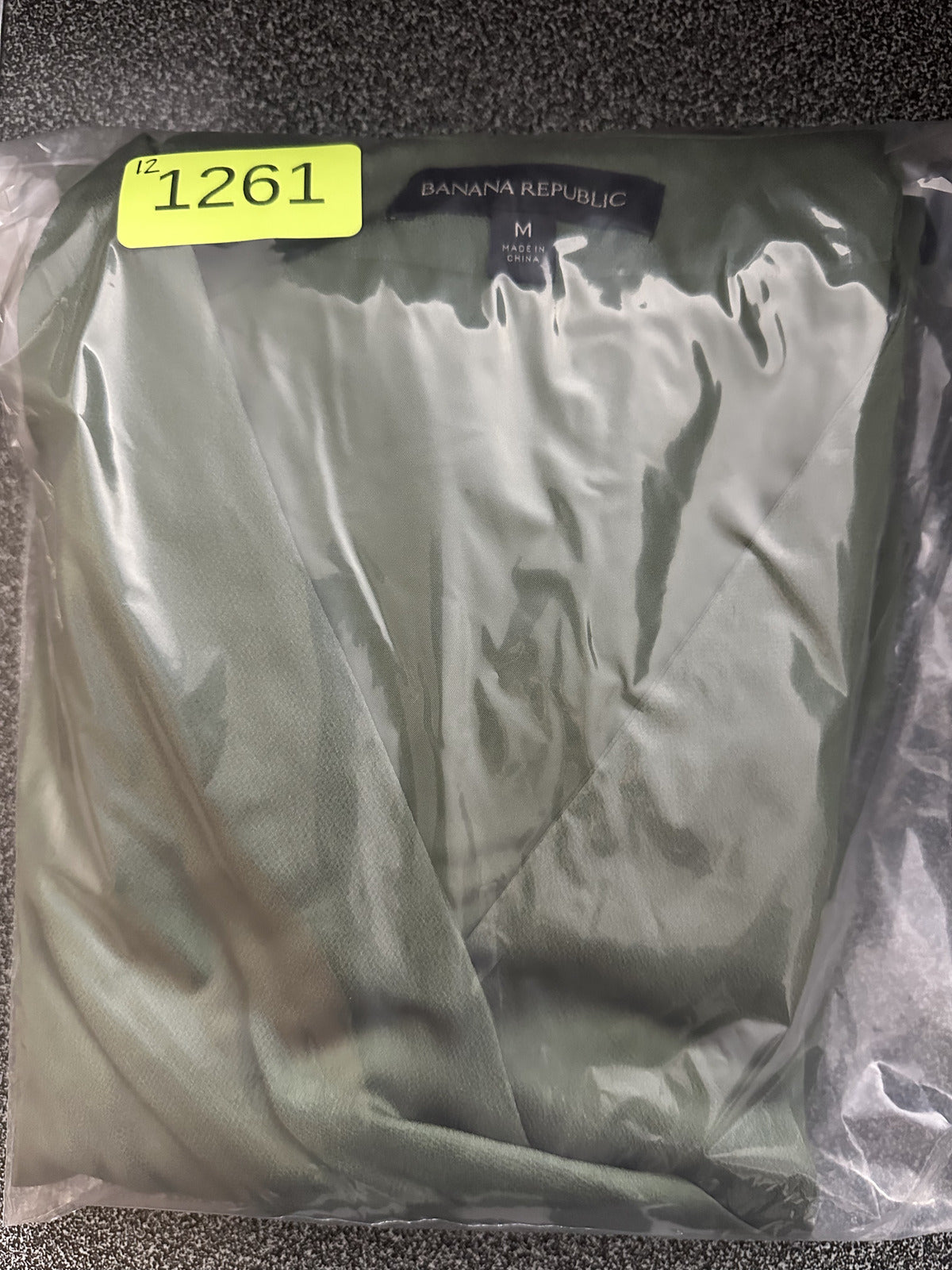 Banana Republic Sage Green Pleated Wrap Midi Dress Quiet Luxury Soft
