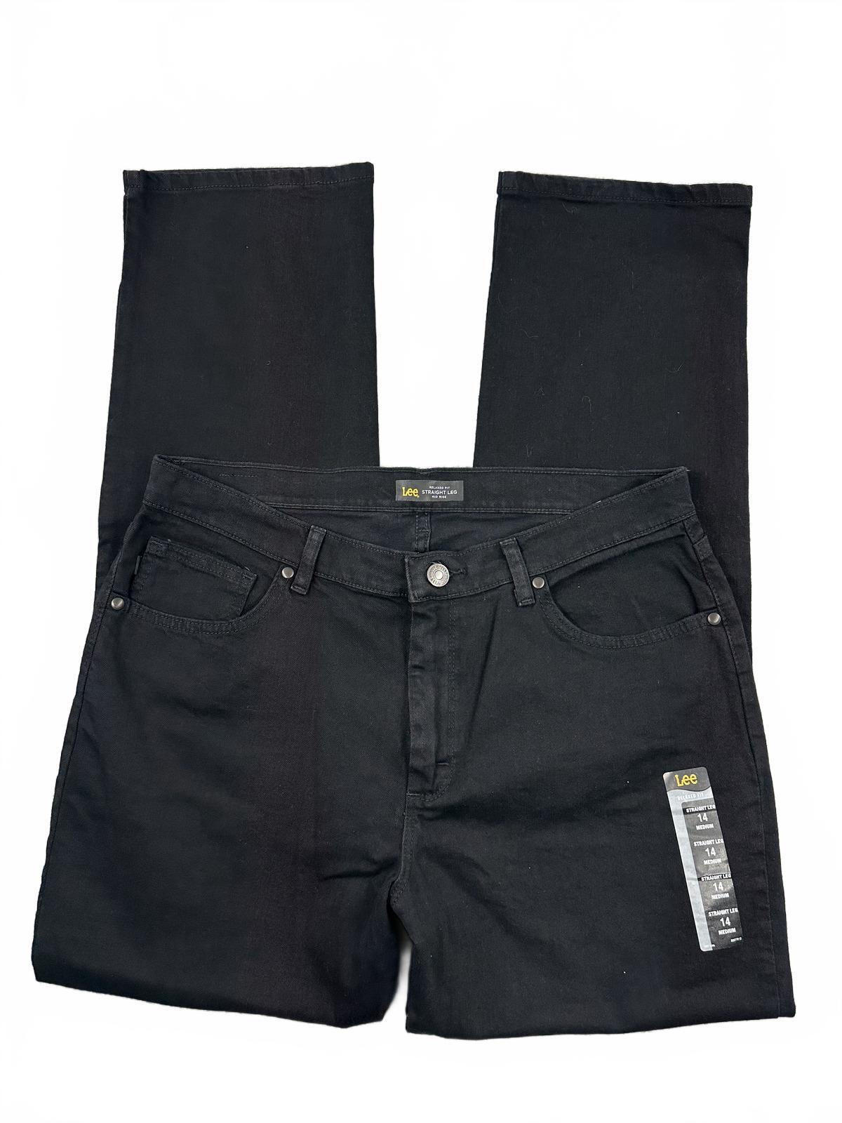 NWT Lee Relaxed Fit Straight Leg Black Jeans