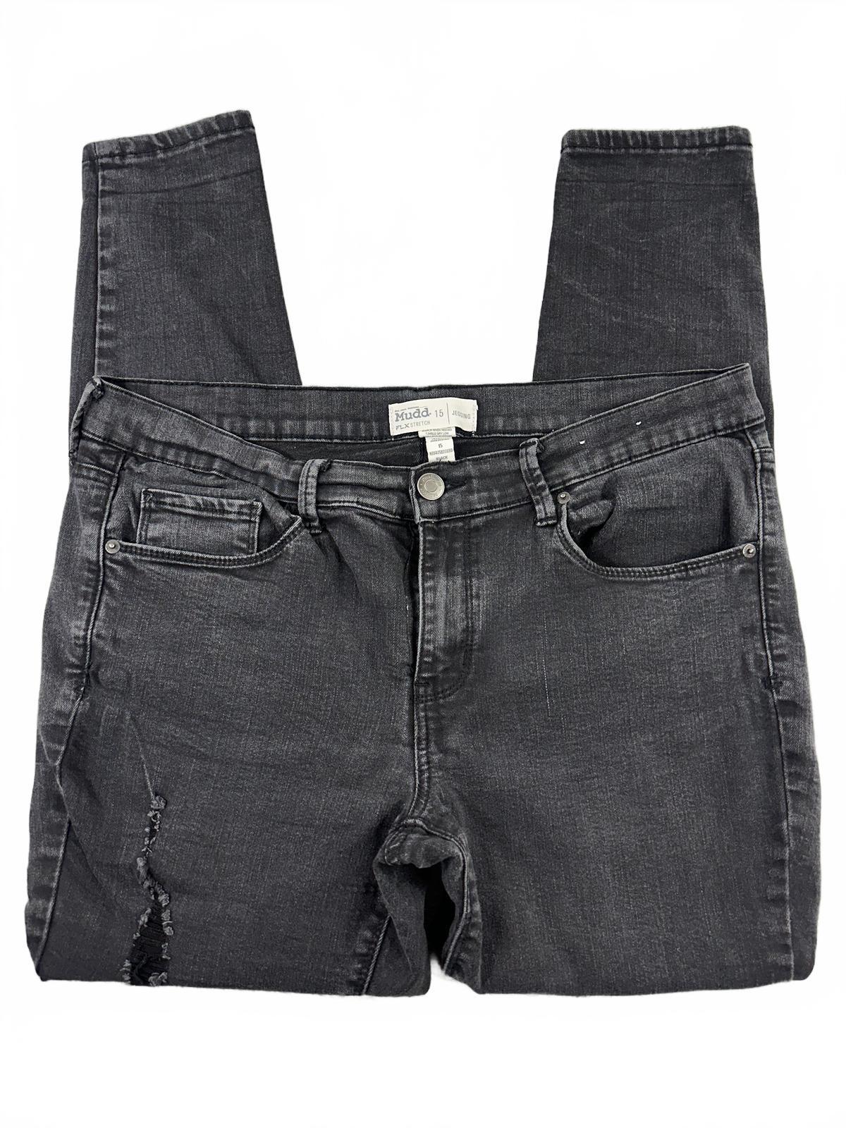 Mudd Ripped Distressed Skinny Jeans Black Y2K Indie Bohemian