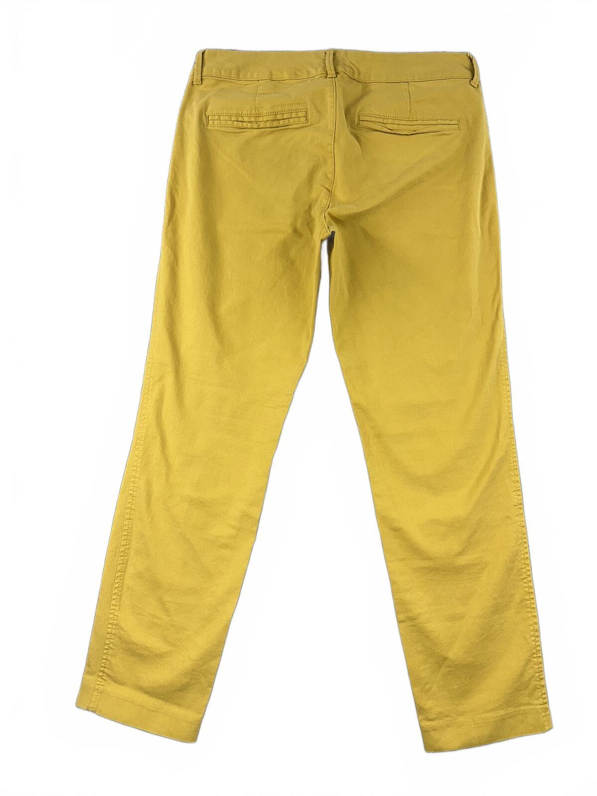Old Navy Pixie Mustard Yellow Slim Fit Chino Pants Casual Tailored