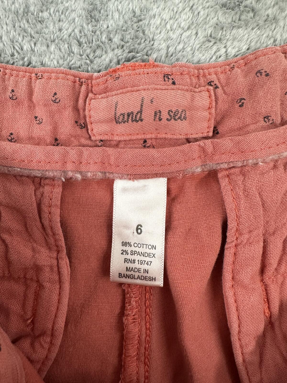 Land 'n Sea Coral Cotton Casual Shorts Classic Summer Preppy