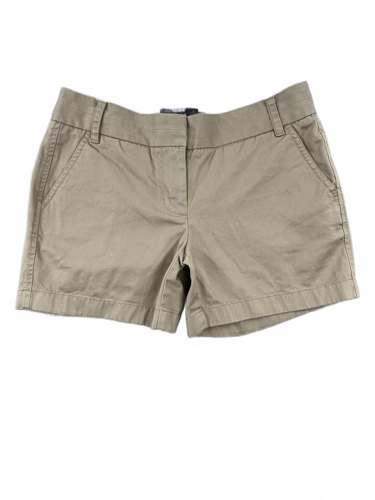 J.Crew Classic Khaki Chino Shorts Casual Preppy Summer Cotton Tan Beige