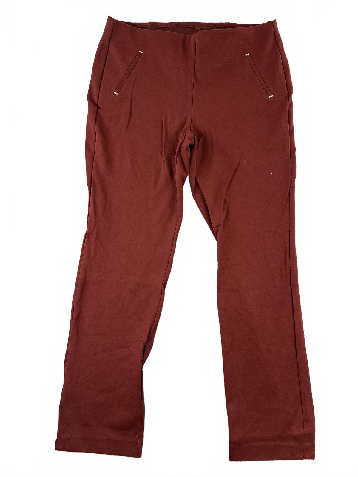 Chico's Rust Brown Tailored Casual Pants with Zippered Pockets