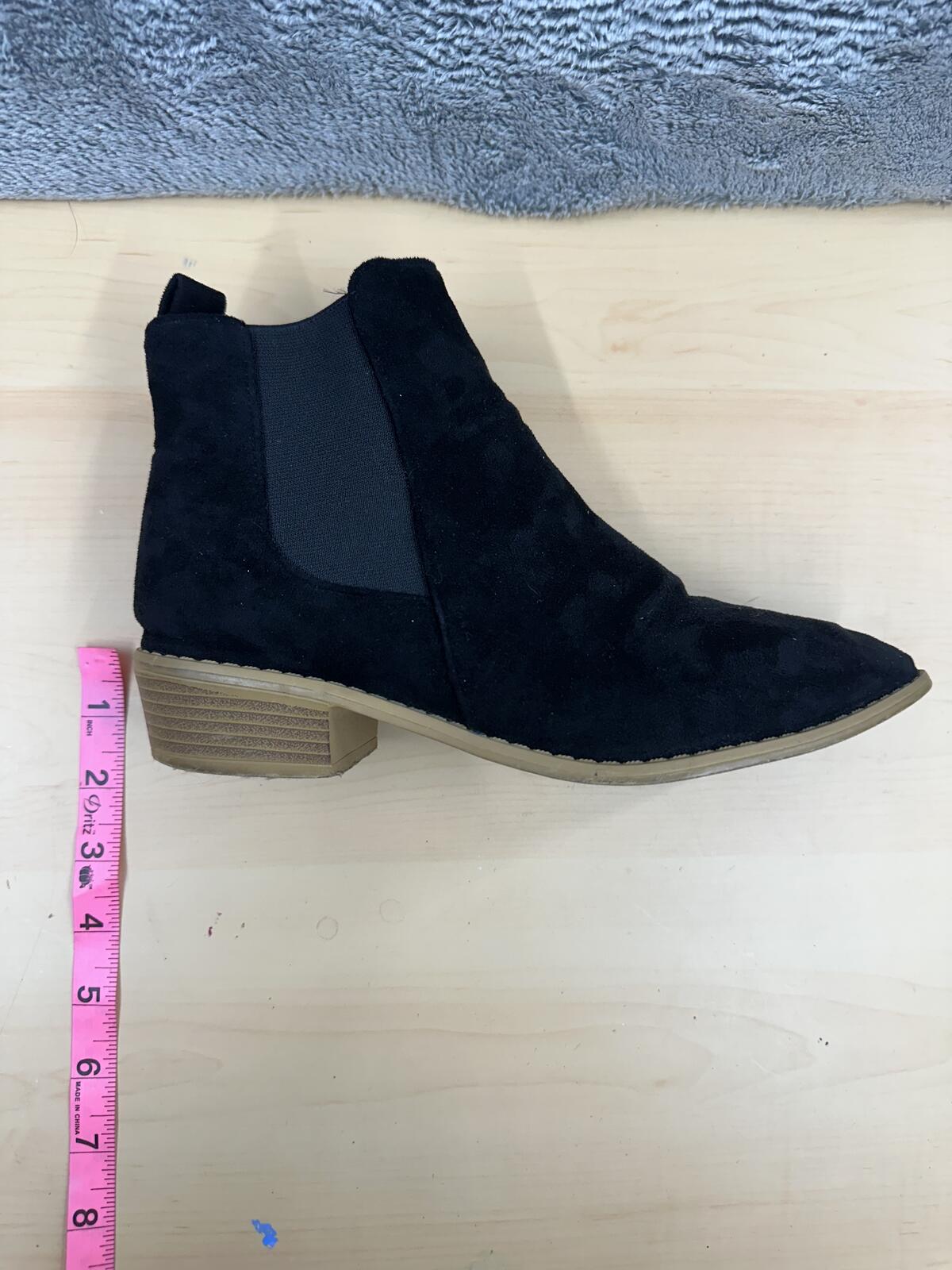Classic Black Suede Ankle Boots