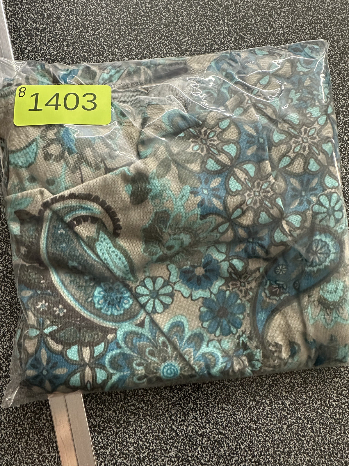 Live to be Spoiled Boho Paisley Babydoll Tank Tunic Top in Blue and Beige Y2K