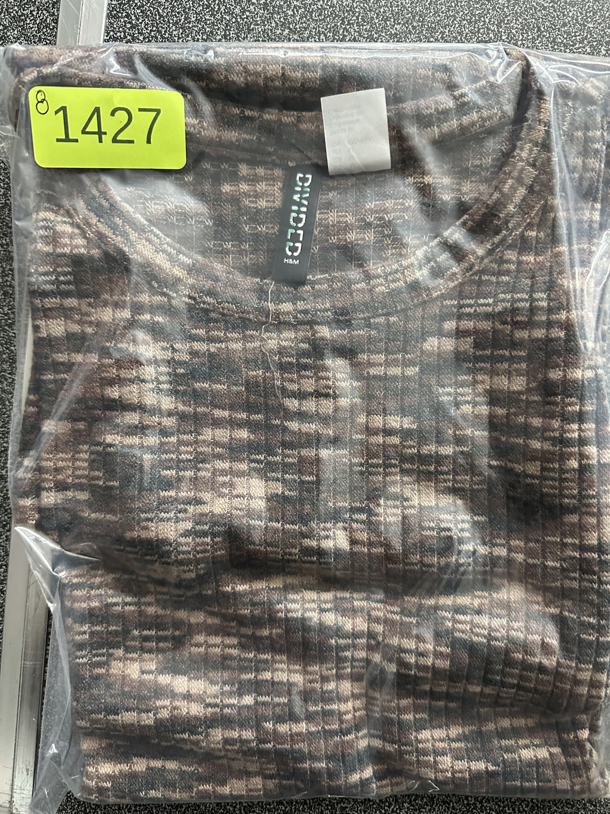H&M Divided Ribbed Knit Bodycon Tank Dress Brown