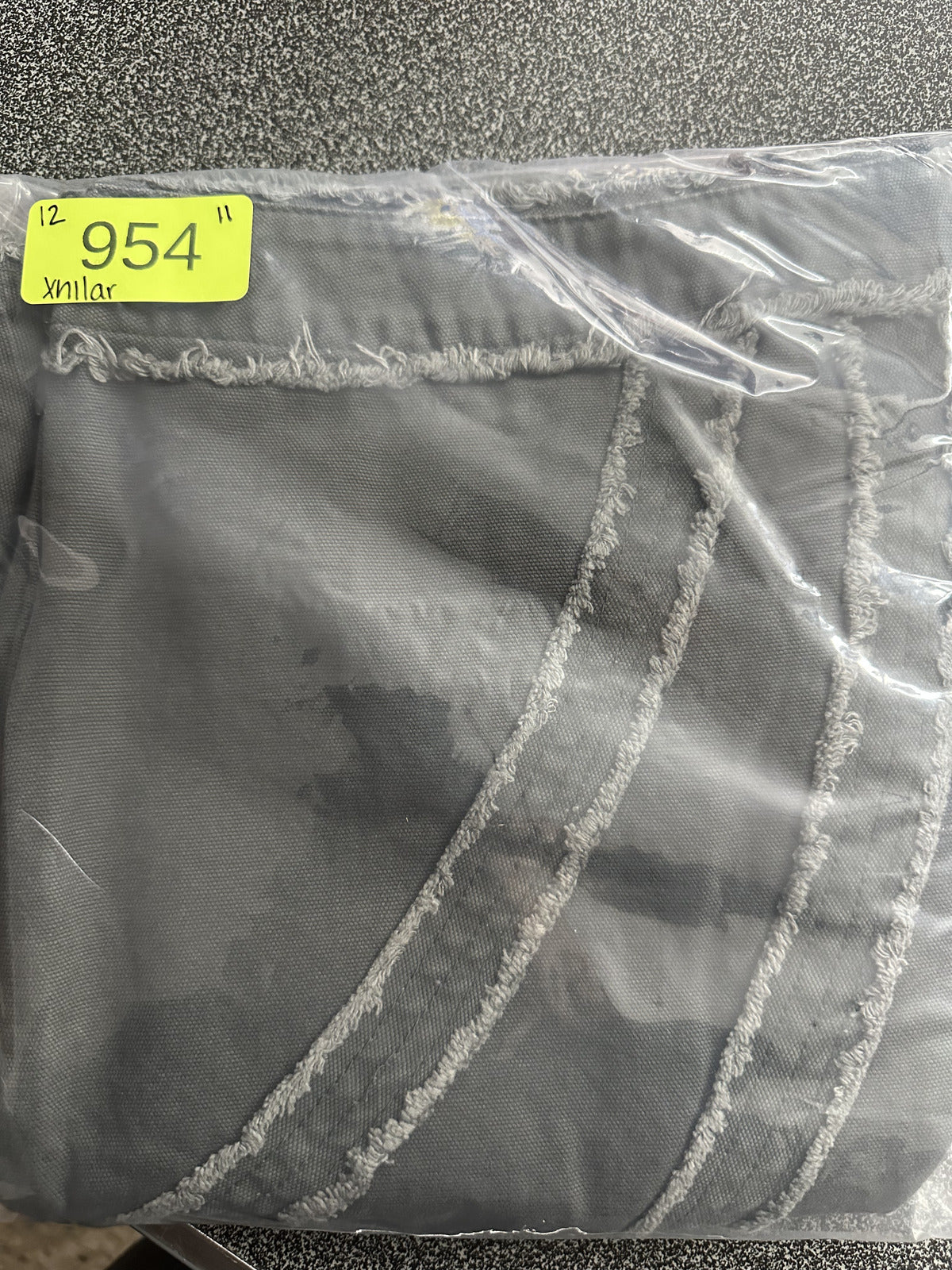 Xhilaration Vintage Y2K Grunge Mini Skirt in Charcoal Grey Denim Distressed
