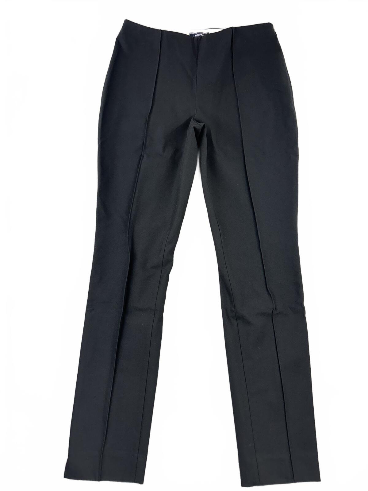 Lands' End Tailored Black Trousers Sleek Office and Business Casual