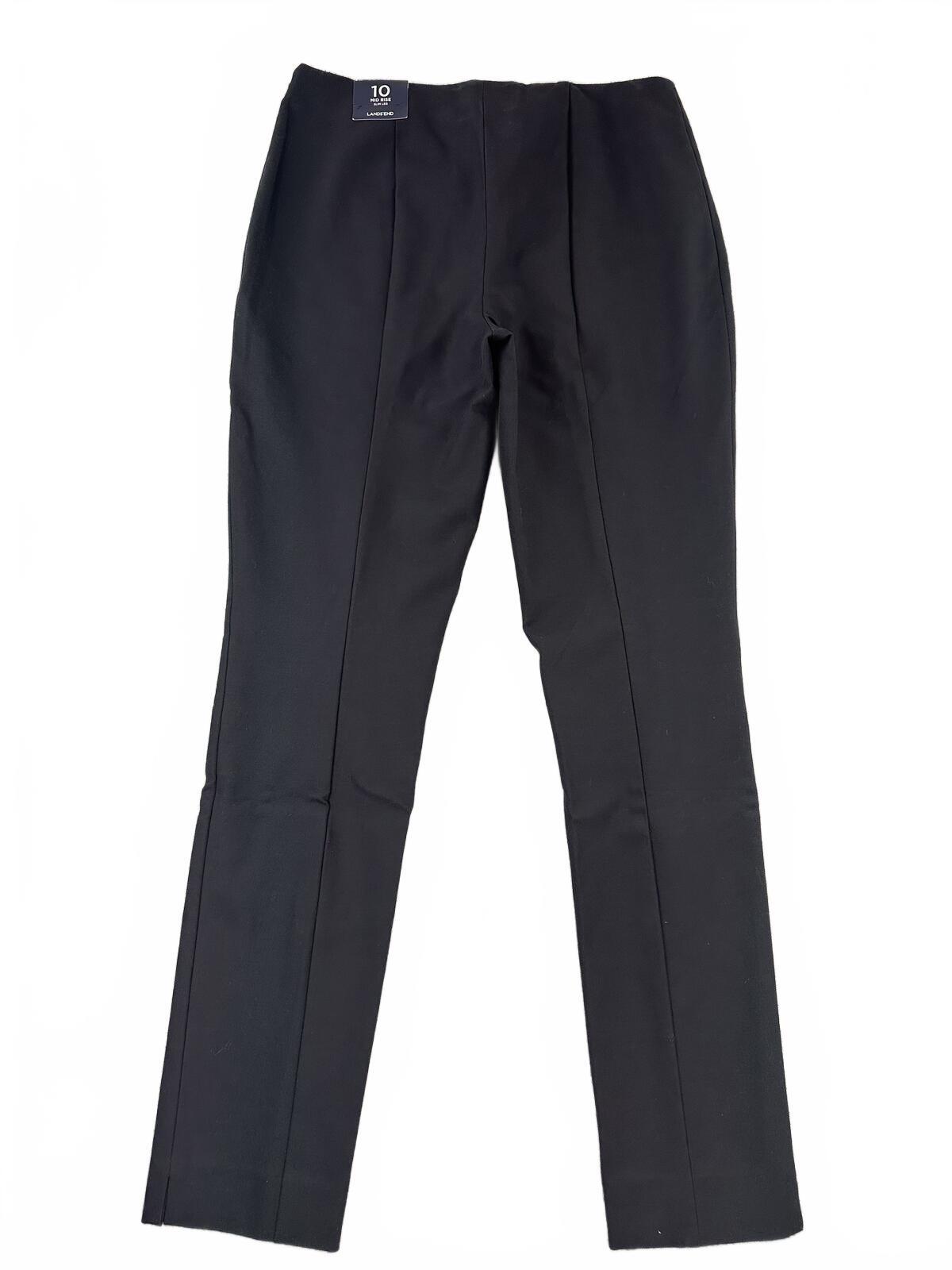 Lands' End Tailored Black Trousers Sleek Office and Business Casual