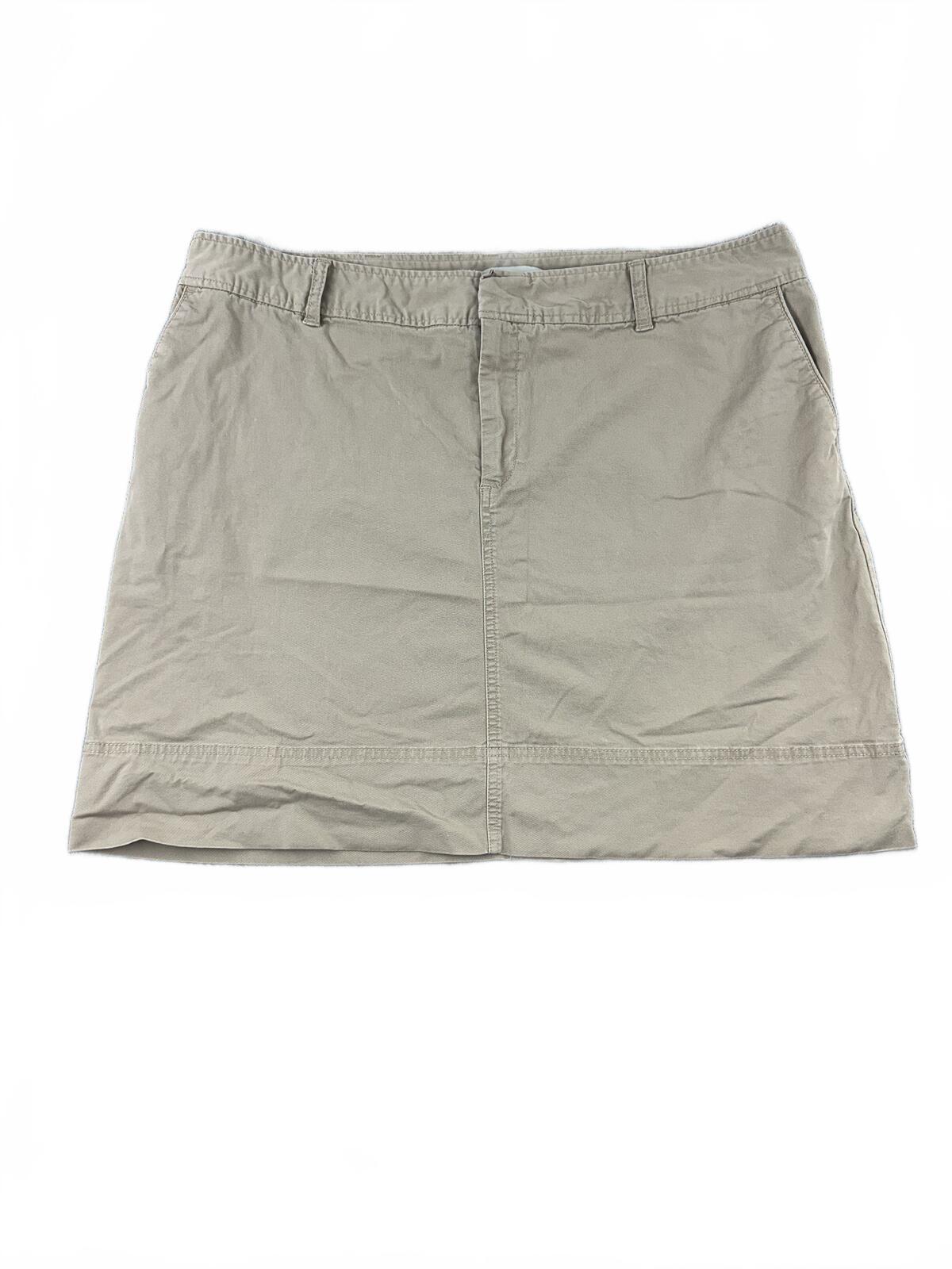 Merona Y2K Minimalist Beige Cotton Blend Mini Skirt Casual Straight